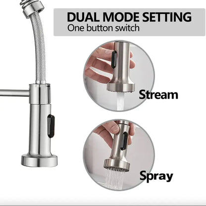 Modern Pull-Down Kitchen Faucet, Single Handle
