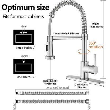 Modern Pull-Down Kitchen Faucet, Single Handle
