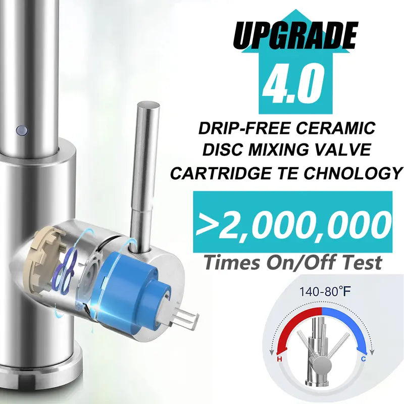 Modern Pull-Down Kitchen Faucet, Single Handle